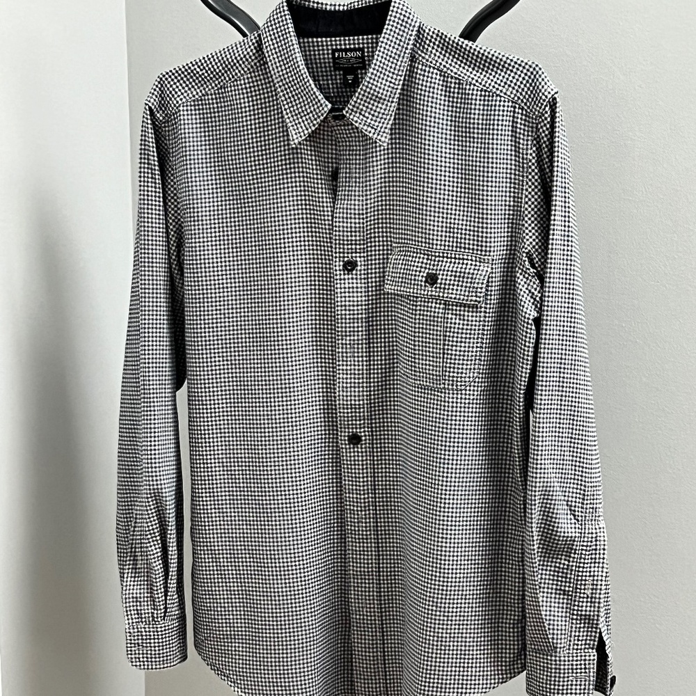 Filson Rustic Oxford Shirt Blue & Cream Check